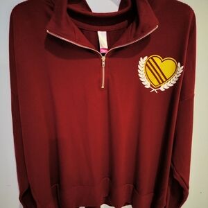 No Boundaries Red and Yellow Crew Neck Sweater